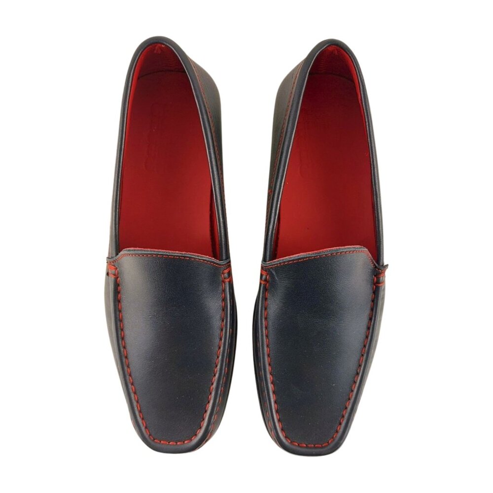 NEW Carolina Herrera Women's Black Leather Driving Loafer Size 35 / US 5